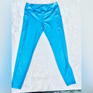 CVG ELECTRIC BLUE FULL LENGTH LEGGINGS EUC SZ L